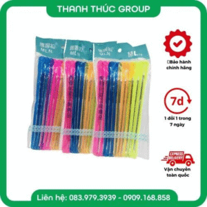 Cây nặn mụn màu 2 đầu Inox - Vỉ 12 cây