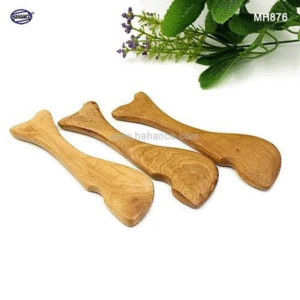 COMBO 2 Dụng Cụ chuyên dụng Mát xa ngón tay, cạo gió ấn huyệt bằng Gỗ thơm hình cá mập - MH876 - HAHANCO