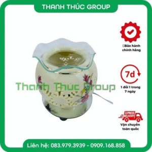 ĐÈN XÔNG TINH DẦU BẰNG GỐM CHẠY ĐIỆN, ĐĨA THỦY TINH