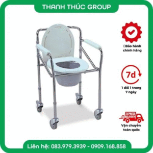 GHẾ BÔ VỆ SINH LUCASS G969 CÓ BÁNH INOX